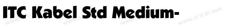ITC Kabel Std Medium字体转换